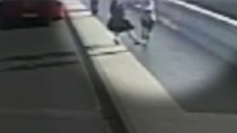 The incident on Putney Bridge was captured on CCTV