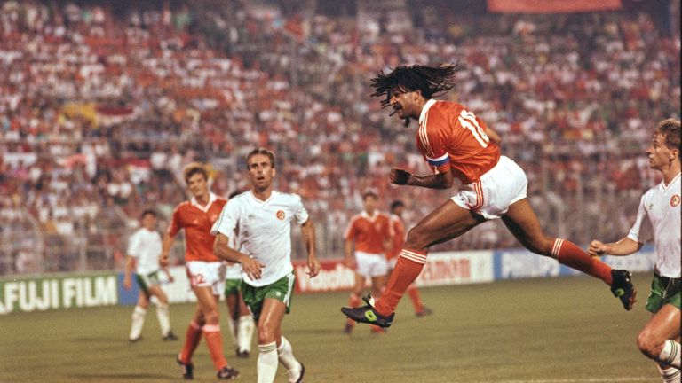 Ruud Gullit, pictured playing at the 1990 World Cup, has criticised Three Lions. Pic: Reuters