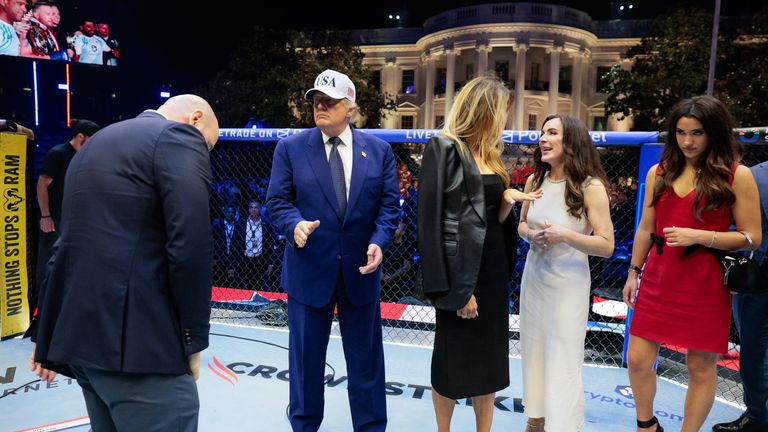 President Donald Trump with UFC President Dana White