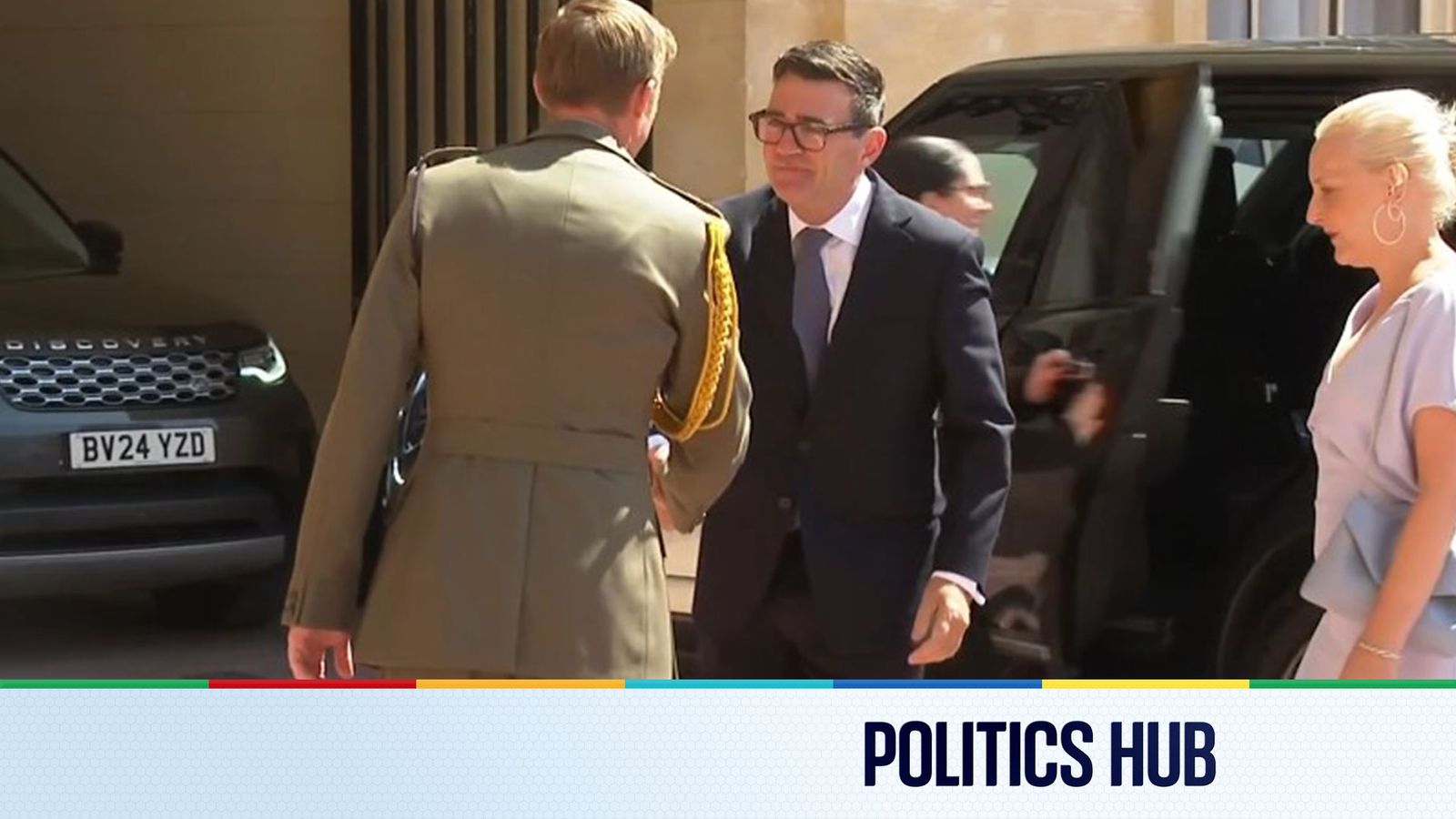 Andy Burnham meeting the King before entering Number 10