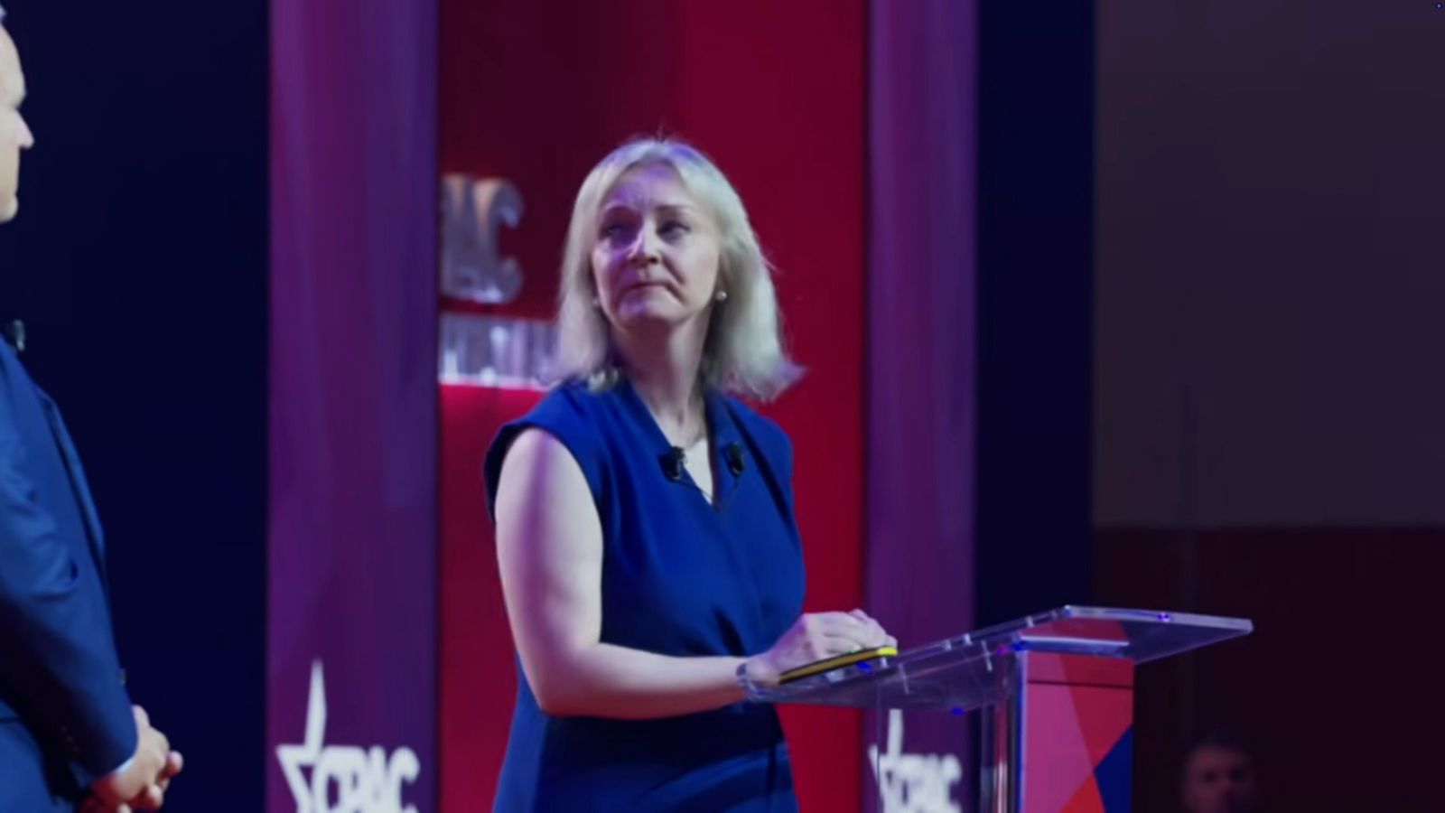 Liz Truss gets emotional during Ann Widdecombe tribute