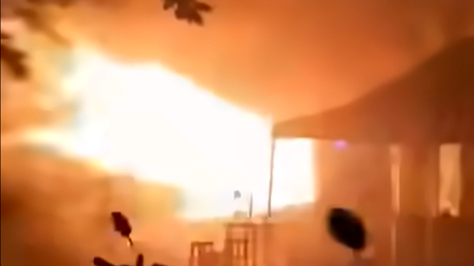 Terrifying footage shows the moment the fire broke out in Bangkok