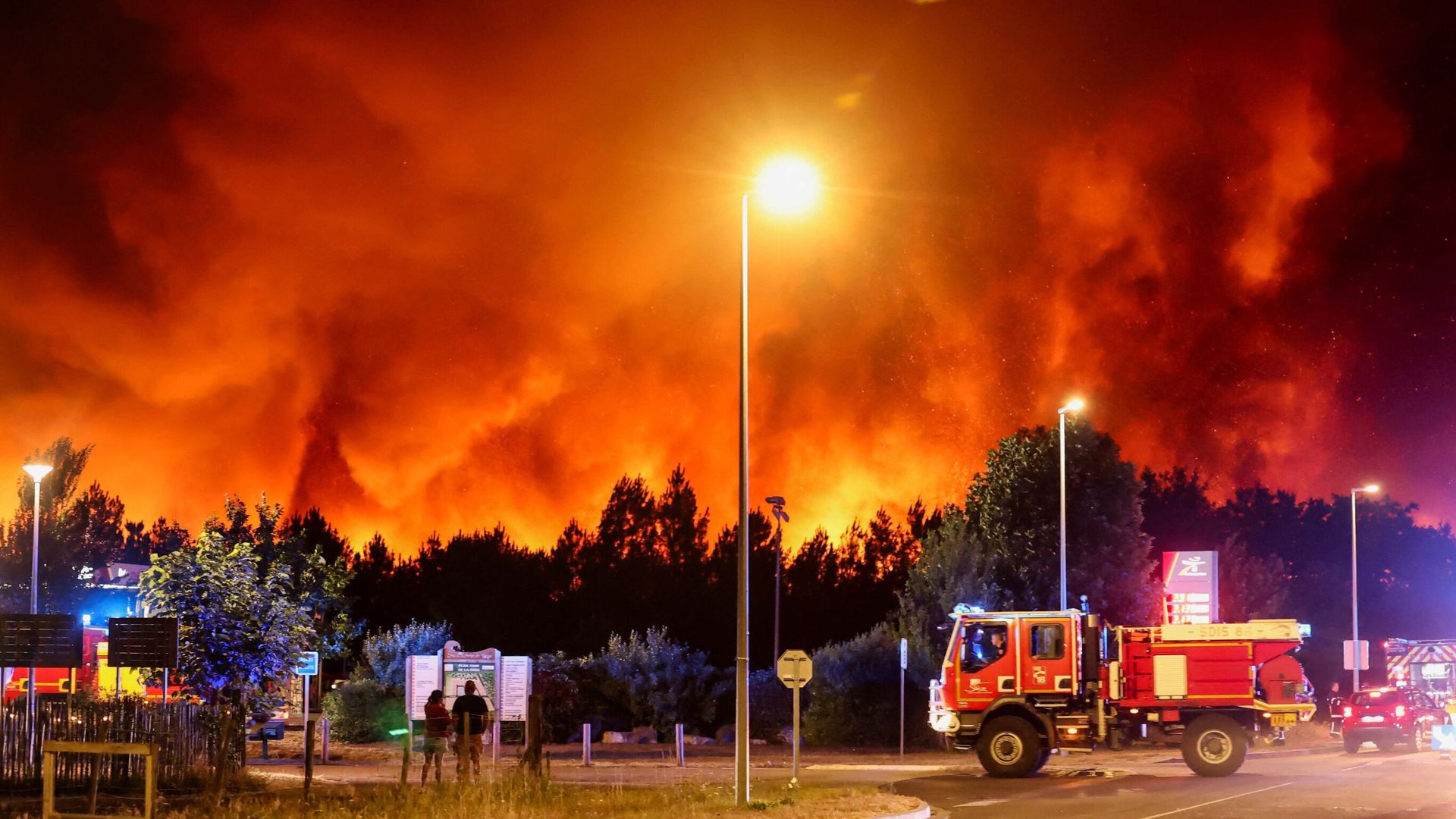 More than 15,000 people evacuated as wildfire spreads in France