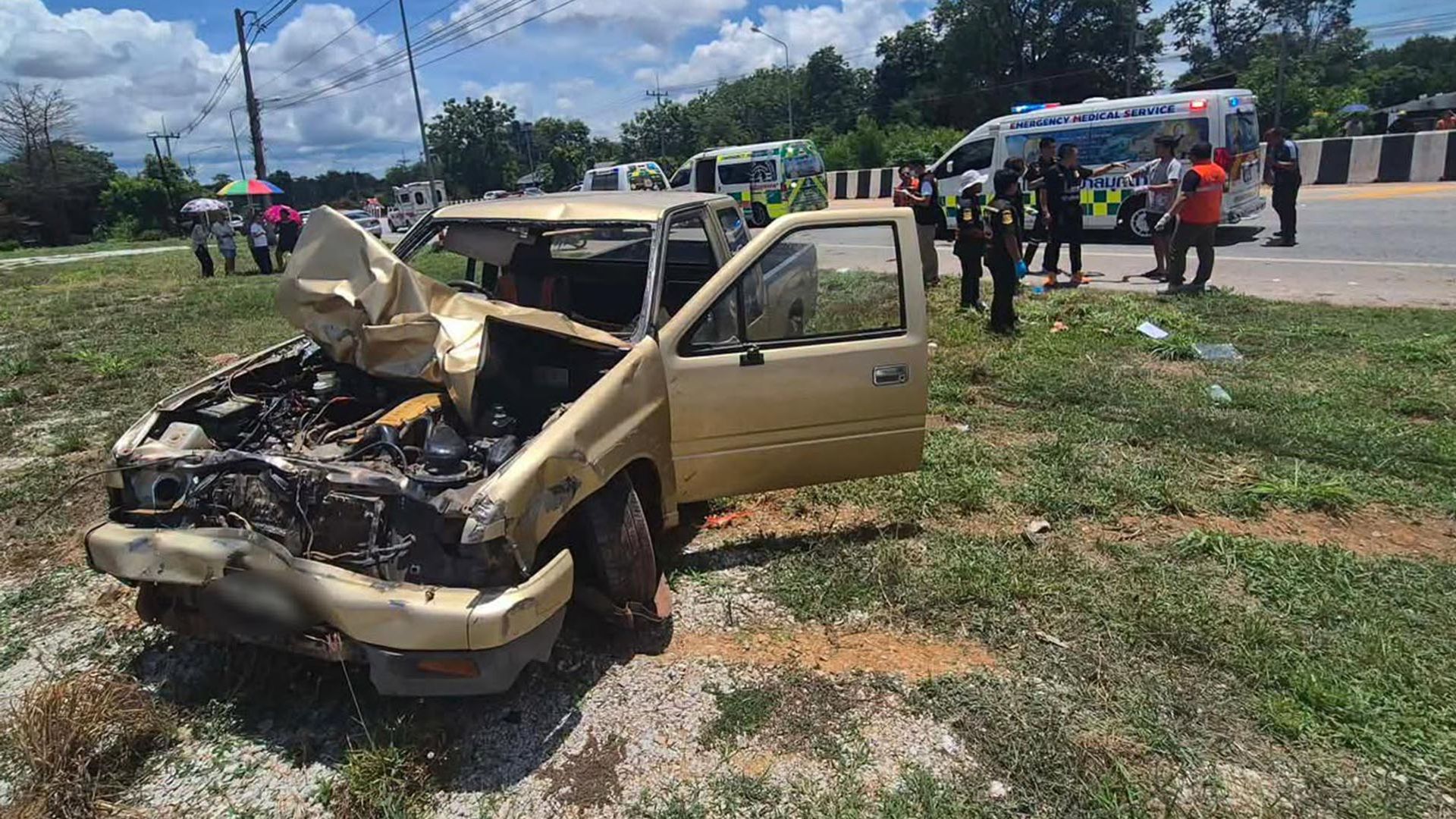 Eight Thai monks killed as 11-year-old boy crashes pickup truck into pilgrimage walk