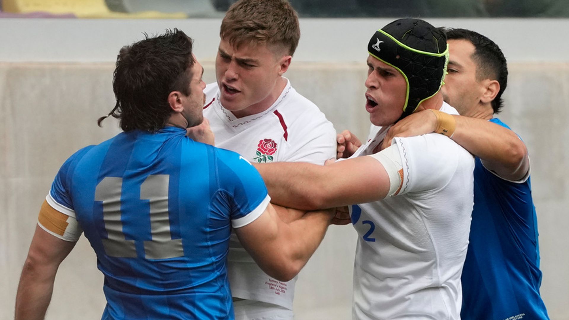 TMO drama in chaotic finale as 13-man England hold on for win in Argentina
