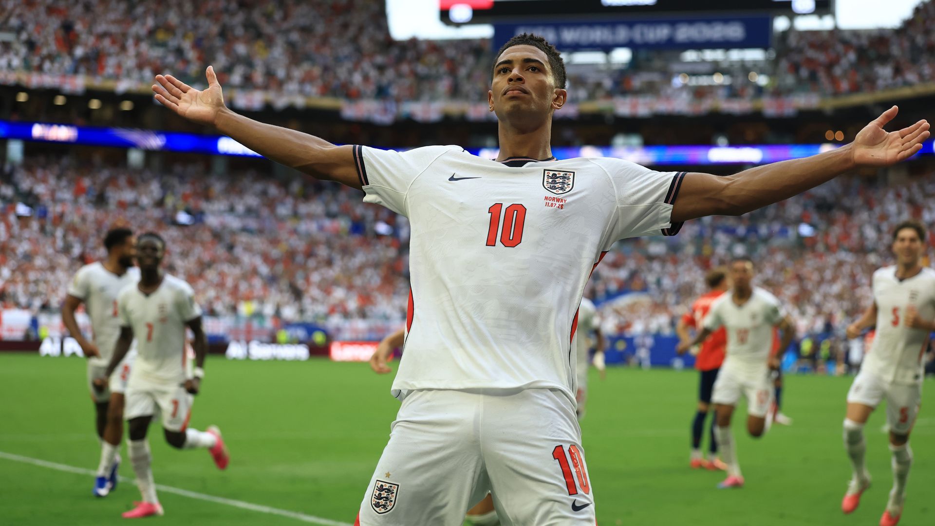 Every stat Bellingham tops for England