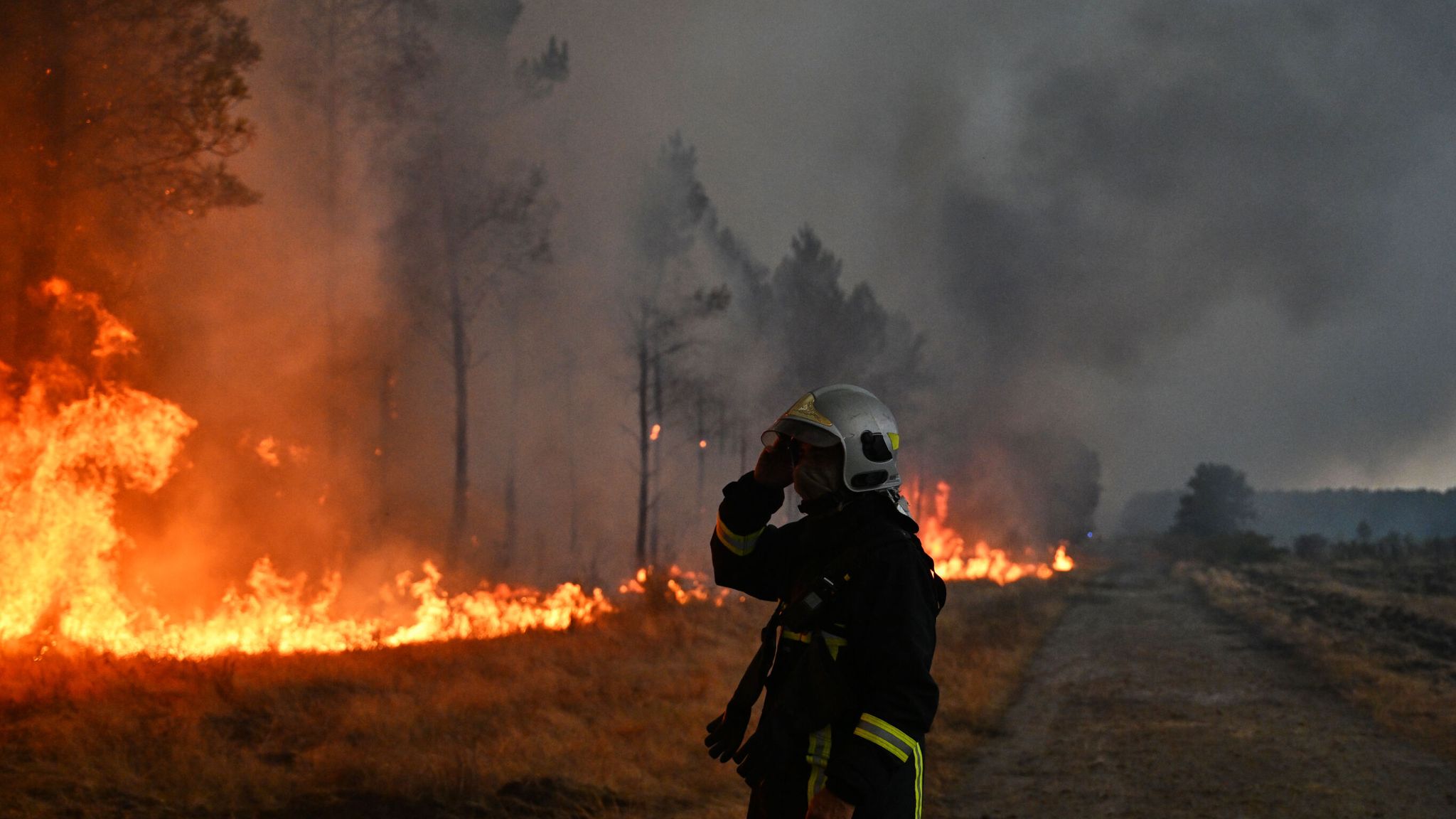 Wildfires force evacuations in France as Bordeaux official tells holidaymakers to stay away; area four times size of Paris destroyed