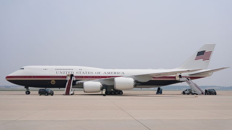 The new Air Force One, given by Qatar. Pic: AP