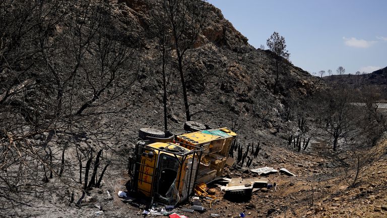 The aftermath of the wildfires in Bedar. Pics: Reuters