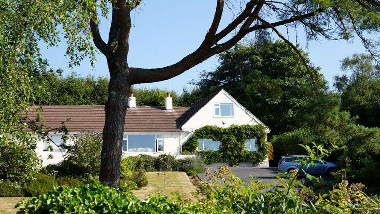 Police at Ann Widdecombe's home on Saturday. Pic: PA 