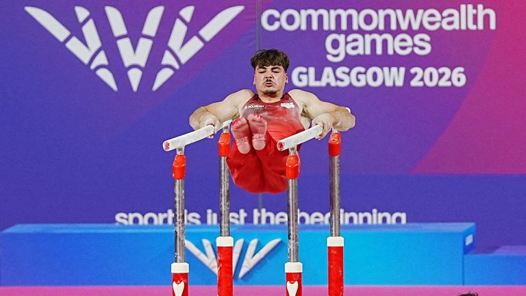Gabriel Langton competing for England at the Commonwealth Games. Pic: PA