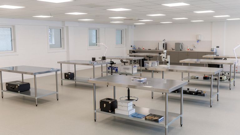 The Toghermore Forensic Facility and Mortuary, where forensic assessments relating to the Tuam searches will take place. Pic: PA
