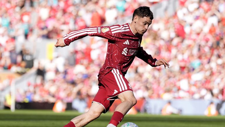 Liverpool's Florian Wirtz in action last season. Pic: PA