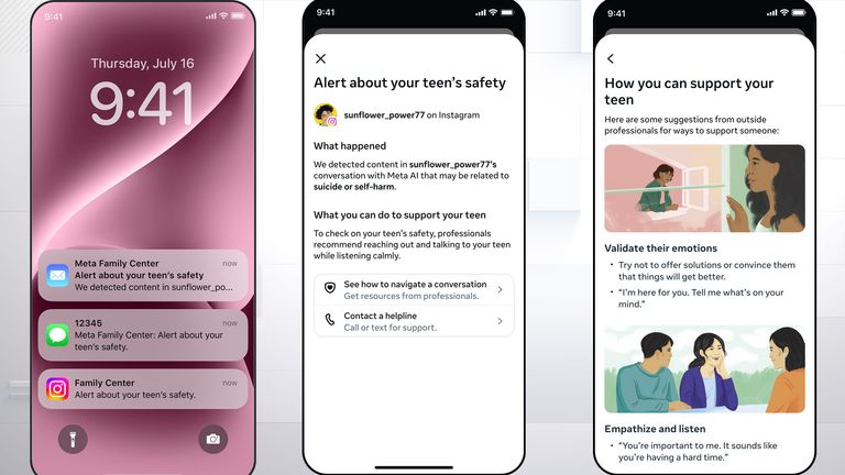 Meta alerts parents if teenagers ask Instagram AI chatbot about suicide or self-harm; all flagged chats are manually reviewed before alert sent