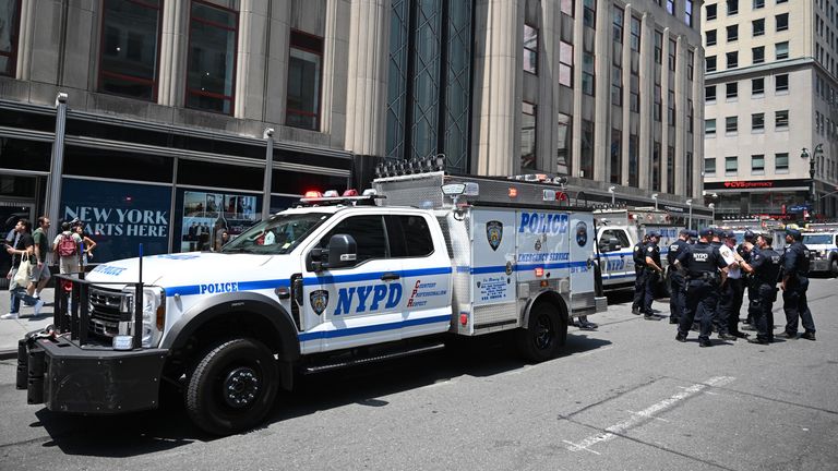 Police arrested the couple after their 'unauthorised' stunt. Pic: AP
