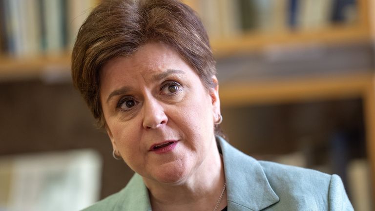 Ms Sturgeon in March. Pic: PA