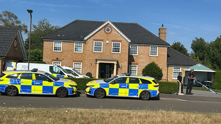 Police found the three dead in their house in Great Denham on Monday