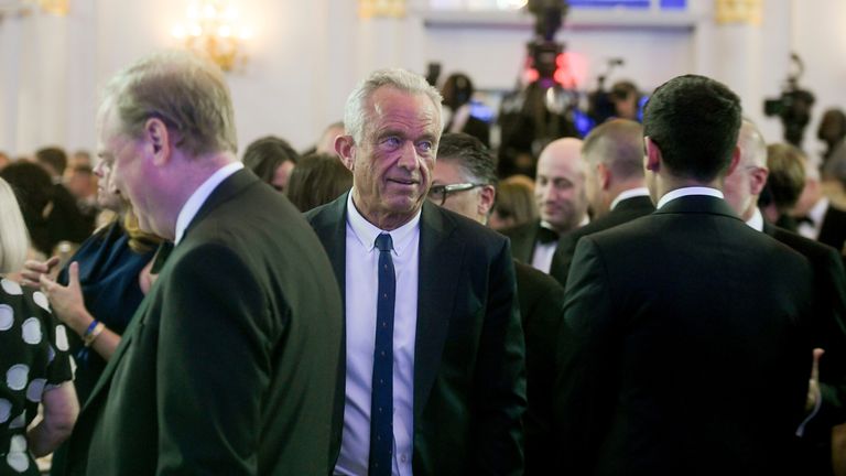 Robert F Kennedy Jr at the press dinner. Pic: AP