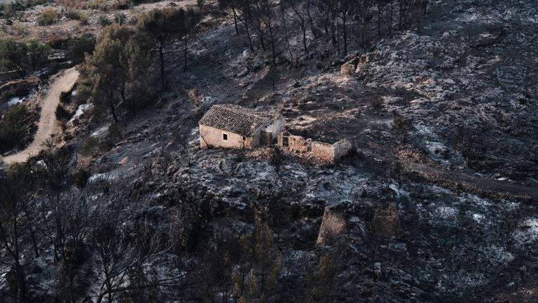 The fire ravaged parts of Almeria. Pic: Reuters