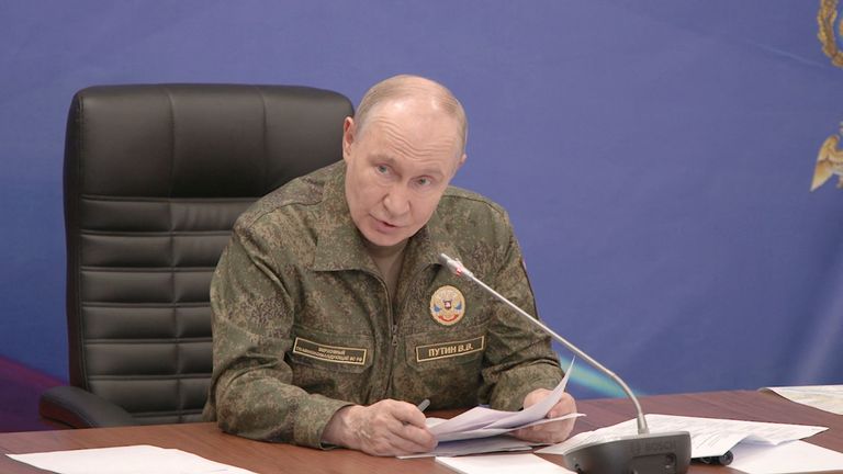 Vladimir Putin, shown in a still image taken from a video released 3 July , 2026. Pic: Kremlin.ru/Handout