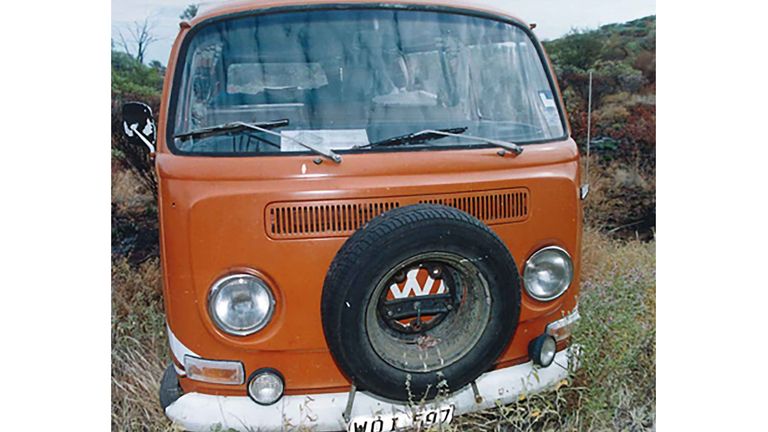The orange Volkswagen Kombi van driven by the couple. Pic: NT Police