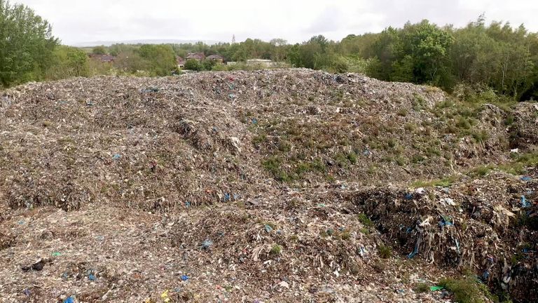 Some 25,000 tonnes of waste has been dumped at the Bolton House Road site 