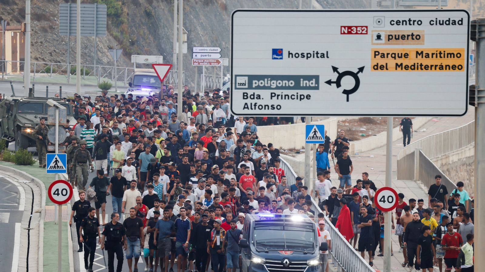 Dozens of migrants who crossed into Ceuta reached mainland Spain, Sky News told | World News