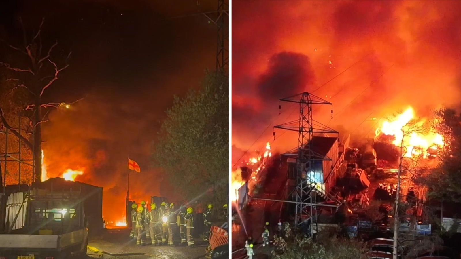 about-140-cars-destroyed-near-gatwick-airport-uk-news-sky-news