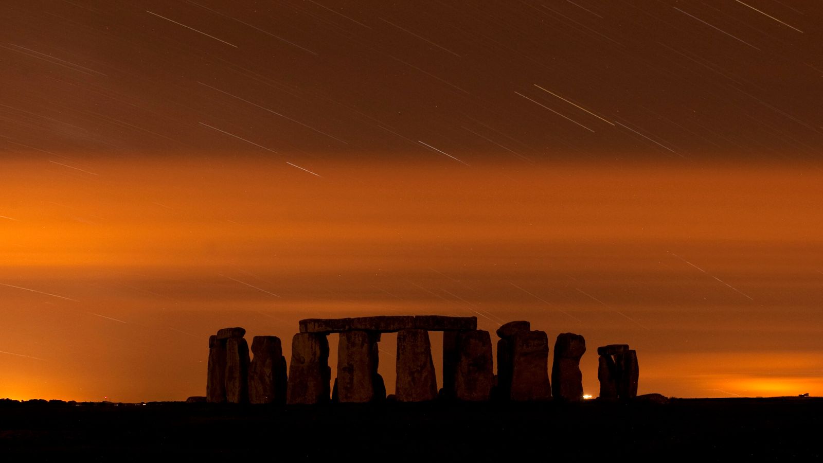 Photo: Sky News The Perseid meteor shower over Stonehenge in 2013. Pic: Reuters