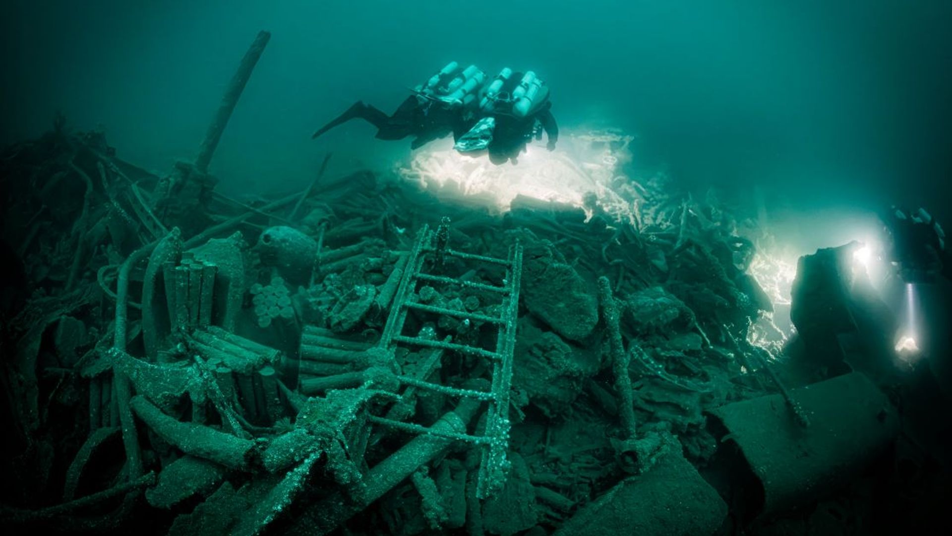 Wreck of Royal Navy warship found off Isle of Wight after 118 years — image supplied by Sky News's feed