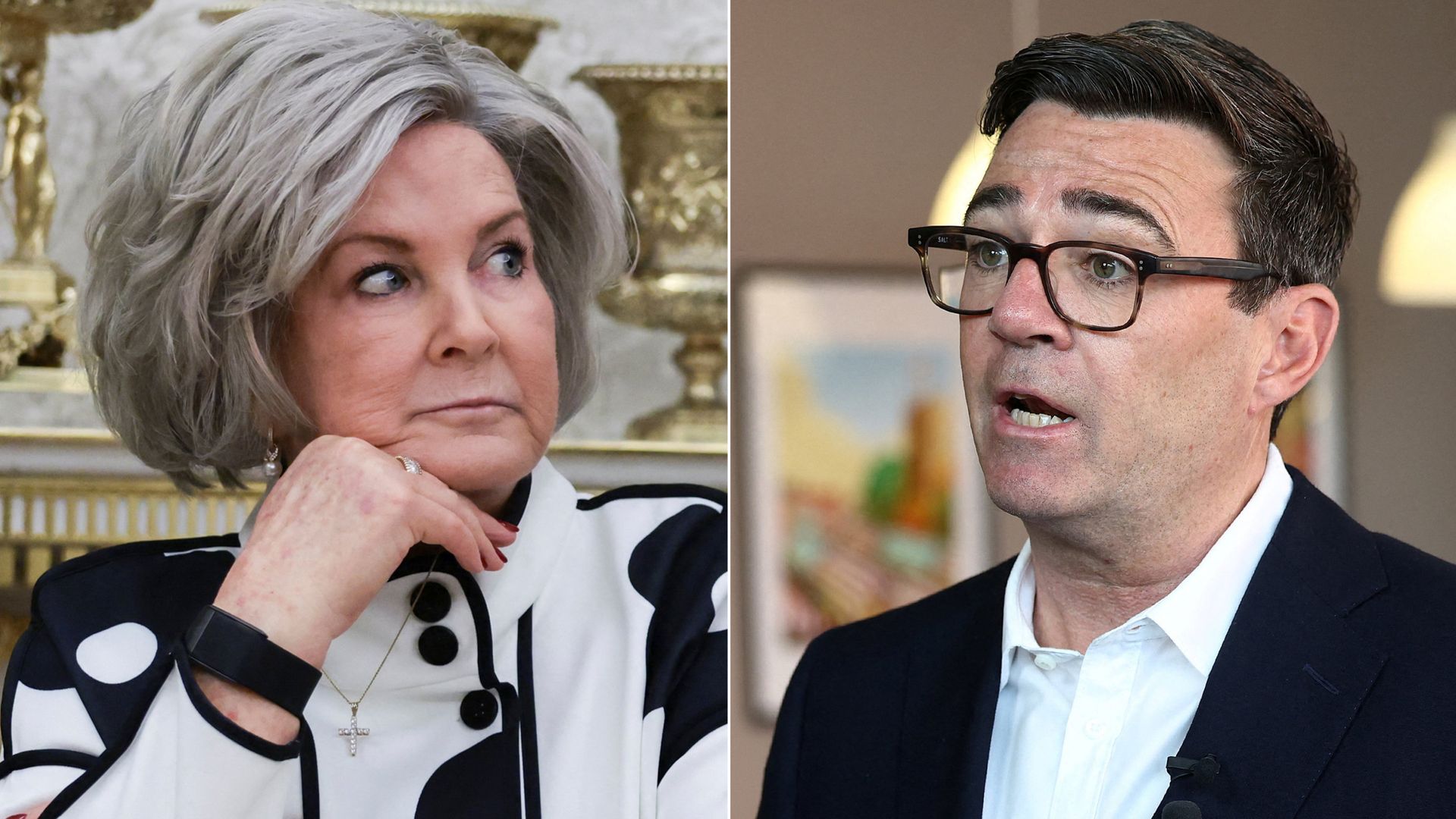 <a href='https://news.sky.com/story/politics-latest-andy-burnham-labour-kemi-badenoch-tories-nigel-farage-reform-12593360?postid=12239264#liveblog-body'>Burnham 'exchanged messages' with impersonator pretending to be Trump official</a>