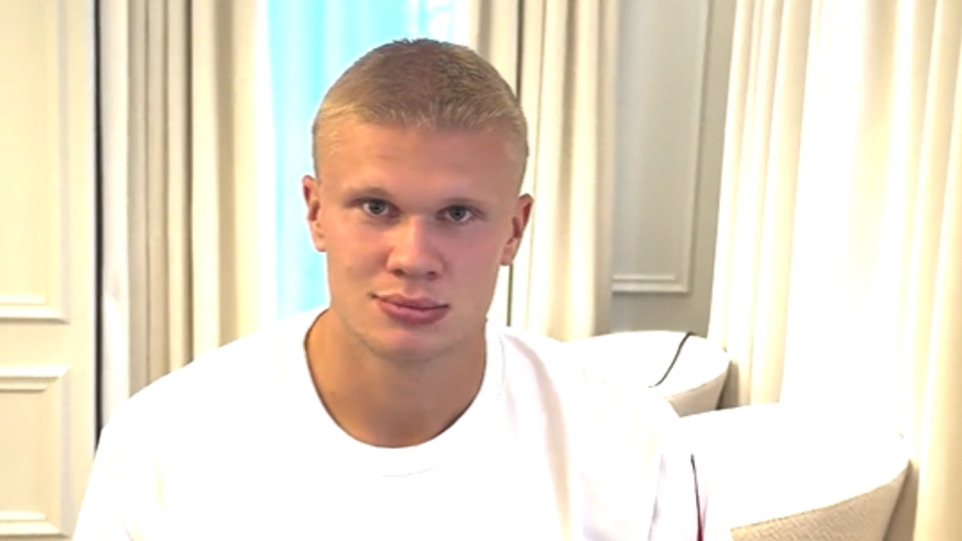 Where's it all gone? Haaland reveals new shaven haircut