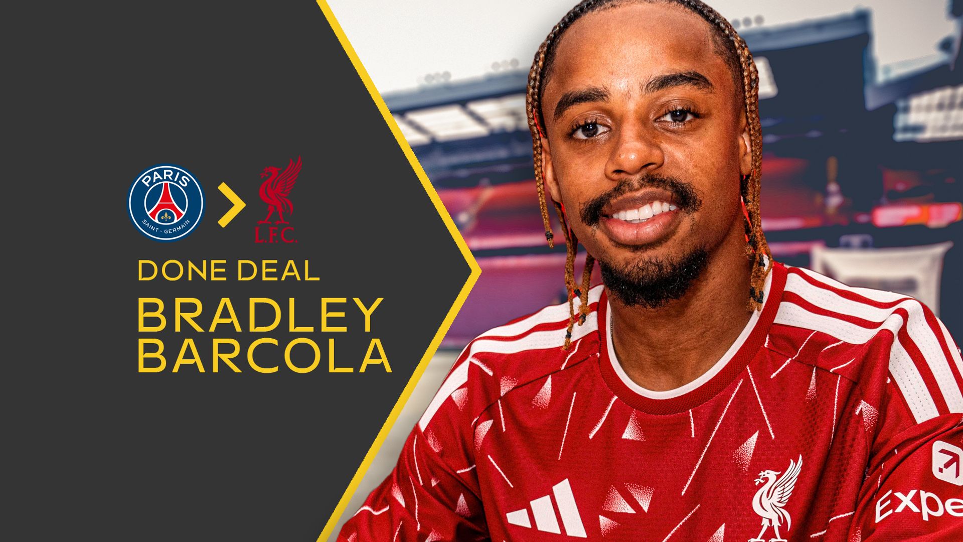 Liverpool complete Barcola signing from PSG
