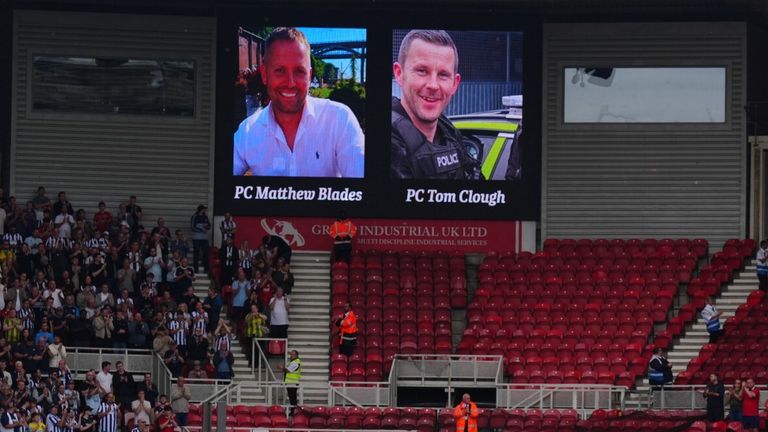 Middlesbrough FC pays tribute to police officers killed in A66 crash