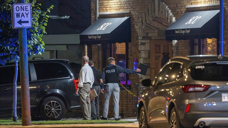 The decomposing bodies of 56 people were found in the funeral home. Pic: AP