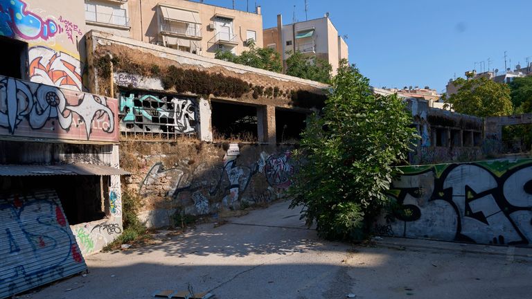 The abandoned building where Ms Ross's body was discovered. Pic: AP