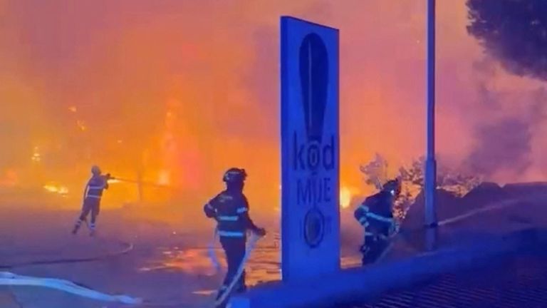 The scene in Omis, Croatia. Pic: Reuters