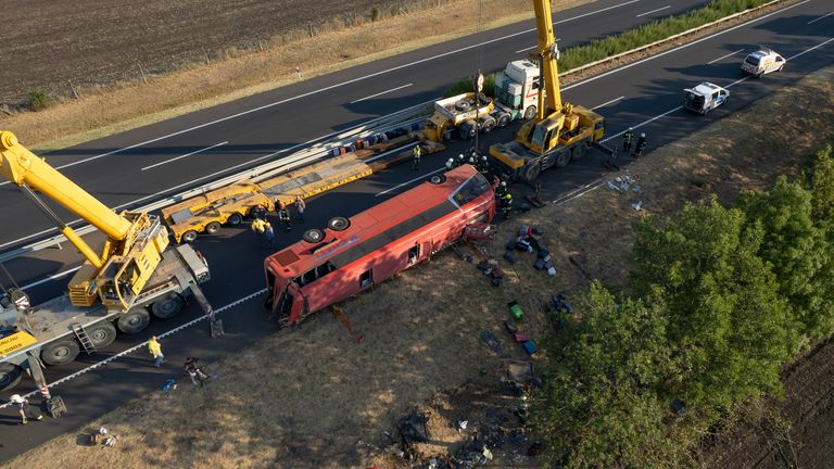 Police said the driver likely fell asleep, causing the crash. Pic: AP
