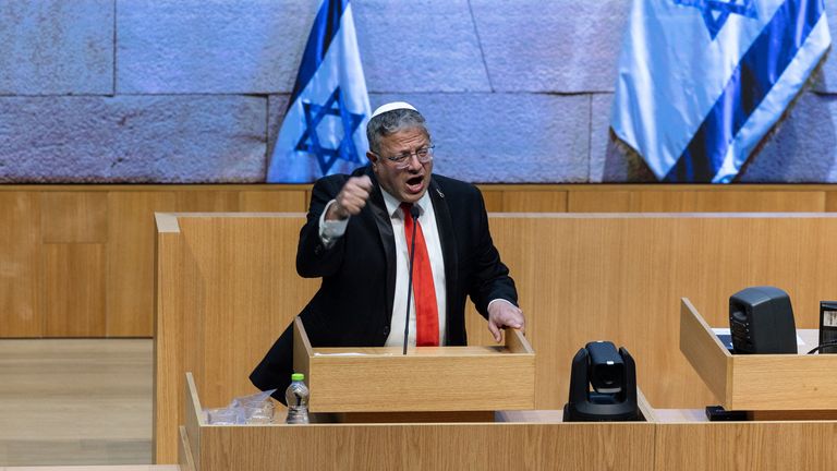 Far-right national security minister Itamar Ben-Gvir. Pic: Reuters