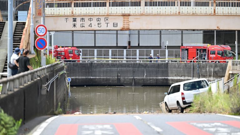 Issues were recorded at Soga station, where an underpass flooded...