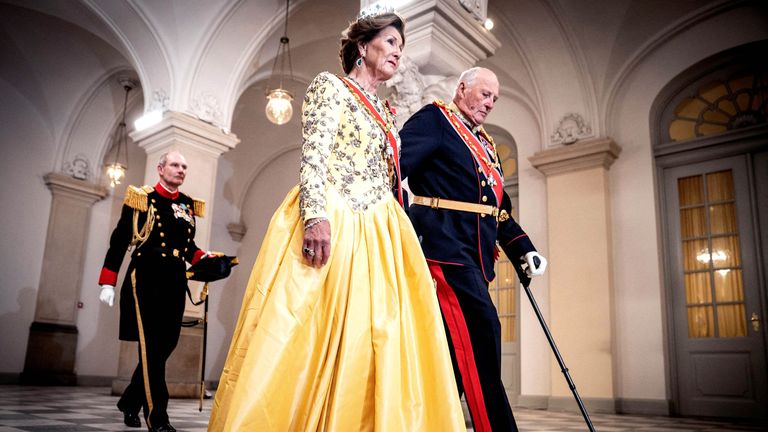 King Harald V and Queen Sonja of Norway. Pic: Reuters