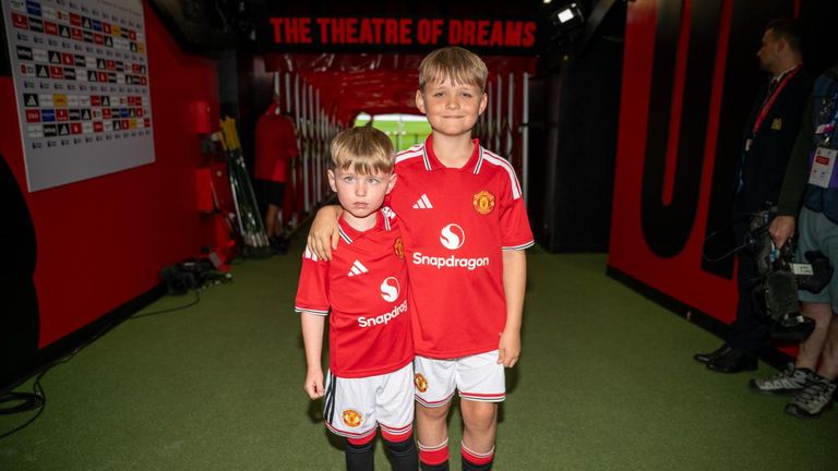 Sons of police officer killed in A66 crash appear as Manchester United  mascots | UK News | Sky News
