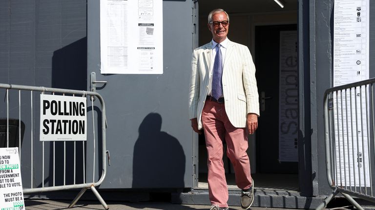 Nigel Farage has been successfully re-elected as the MP for Clacton.