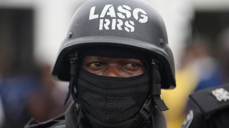 A police officer in Nigeria. File image: AP