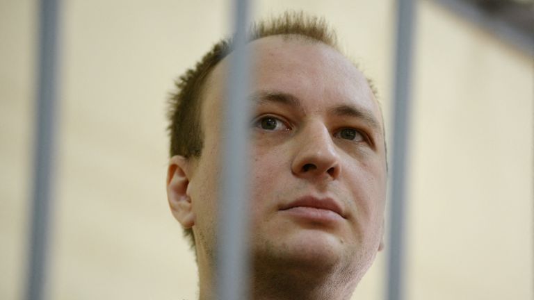 Former US Marine Robert Gilman was jailed for assaulting a Russian police officer in 2022. Pic: Reuters