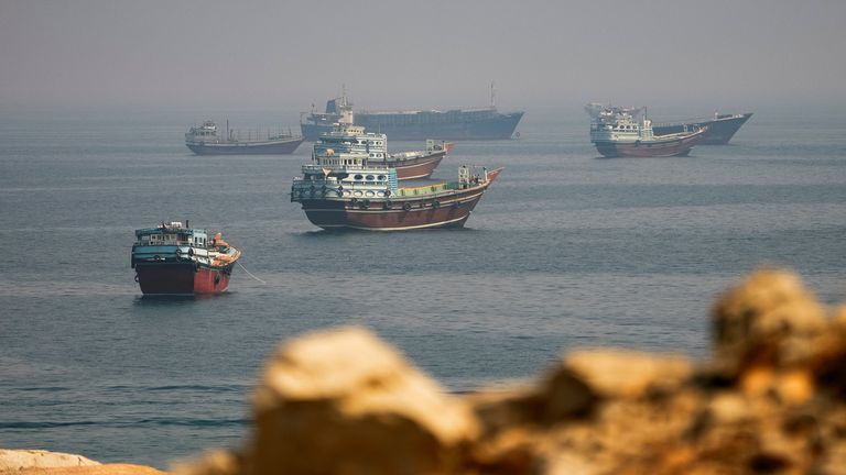 Vessels near the Strait of Hormuz. File pic: Reuters