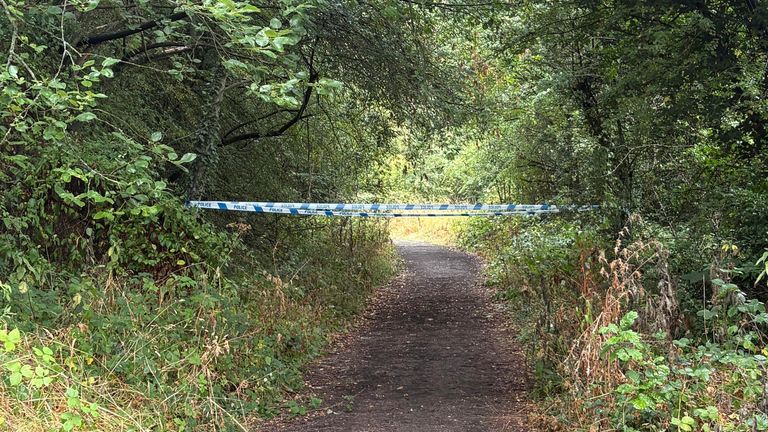 The incident took place on a footpath in Wakefield on Saturday. Pic: PA