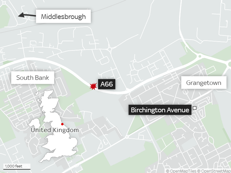Two people died in a house fire near Middlesbrough.