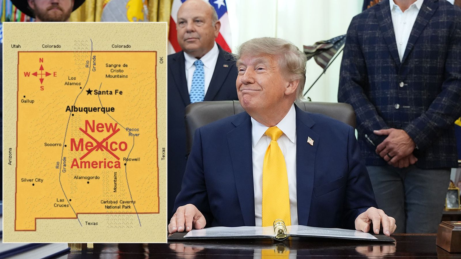 Trump posts map renaming New Mexico as 'New America' | US News | Sky News