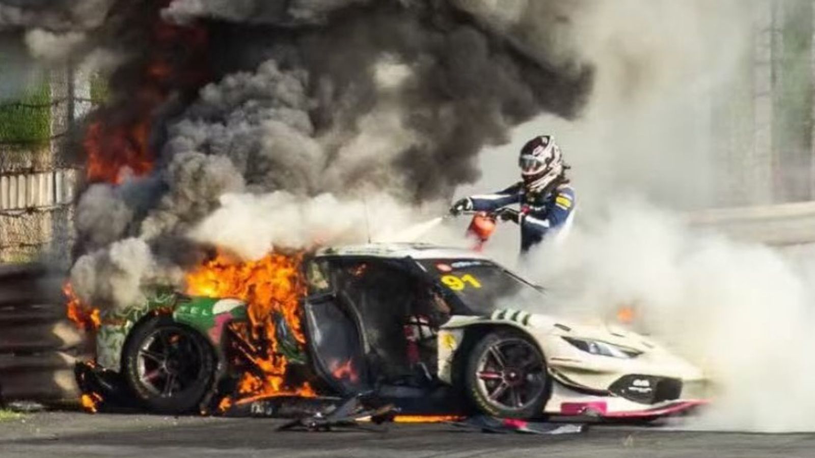 Race driver Ollie Millroy thanks rival Loek Hartog for saving his life by ...